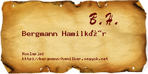 Bergmann Hamilkár névjegykártya